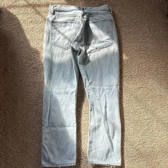 AGOLDE WOMENS HIGH RISE CROPPED ANKLE LENGTH LIGHT WASH DENIM 29 RILEY SHATTER - Picture 4 of 5